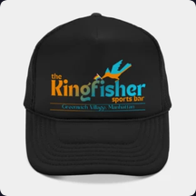 Kingfisher logo on a hat